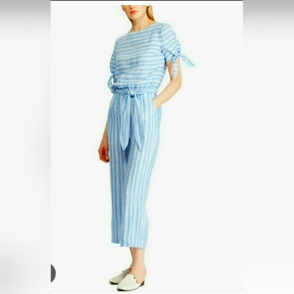 Ralph Lauren Striped Blue Jumpsuit with Belt